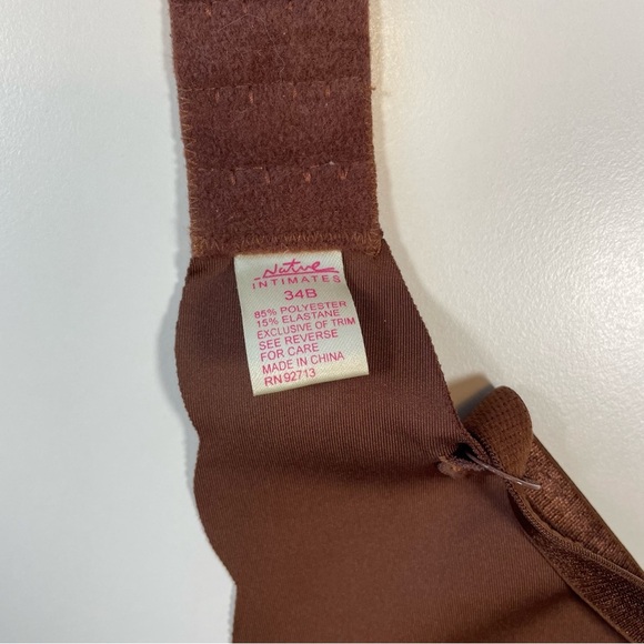 Native Intimates Rich Brown Underwire Bra - Picture 4 of 4